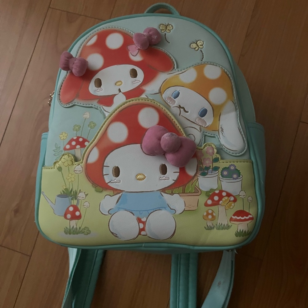 Kids Mushroom Character Backpack - Multicolor